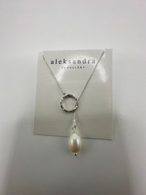 
                  
                    Sterling silver loop & pearl necklace
                  
                