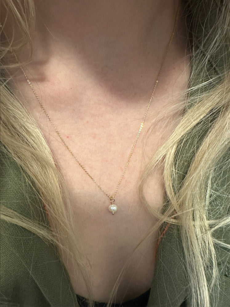 
                  
                    Gold Filled Baby Pearl Drop Necklace
                  
                