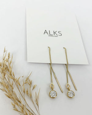 
                  
                    14 Karat Solid Gold Threader Earrings
                  
                
