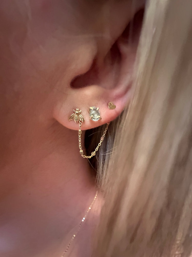 
                  
                    ￼ Solid gold aquamarine earrings
                  
                