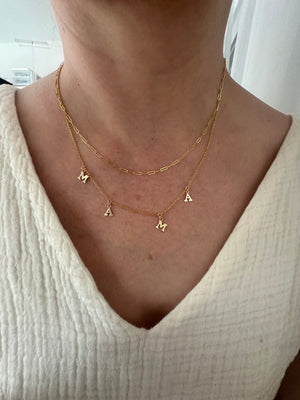
                  
                    Gold filled MAMA letter necklace
                  
                