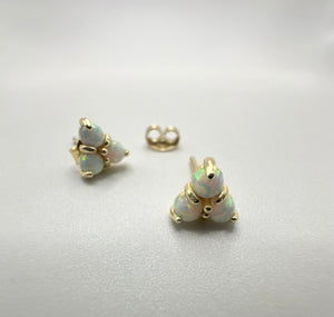 
                  
                    Emulated Opal studs gold plated & sterling earrings
                  
                