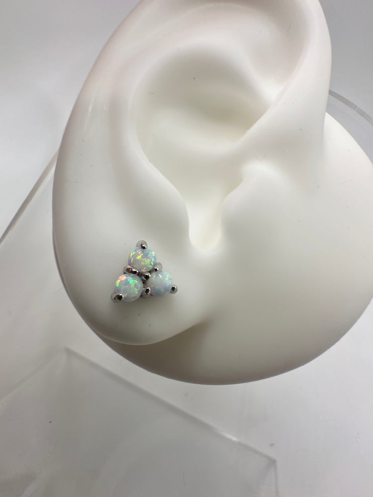 
                  
                    Emulated Opal studs gold plated & sterling earrings
                  
                