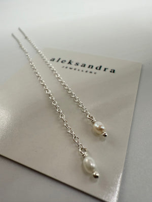
                  
                    Sterling Silver pearl Threader Earrings
                  
                