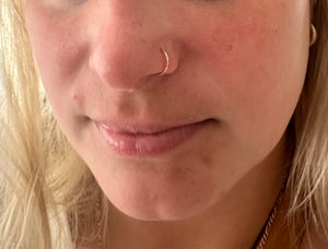 
                  
                    Solid gold nose ring
                  
                
