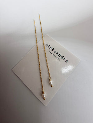 
                  
                    Gold filled pearl threaders
                  
                