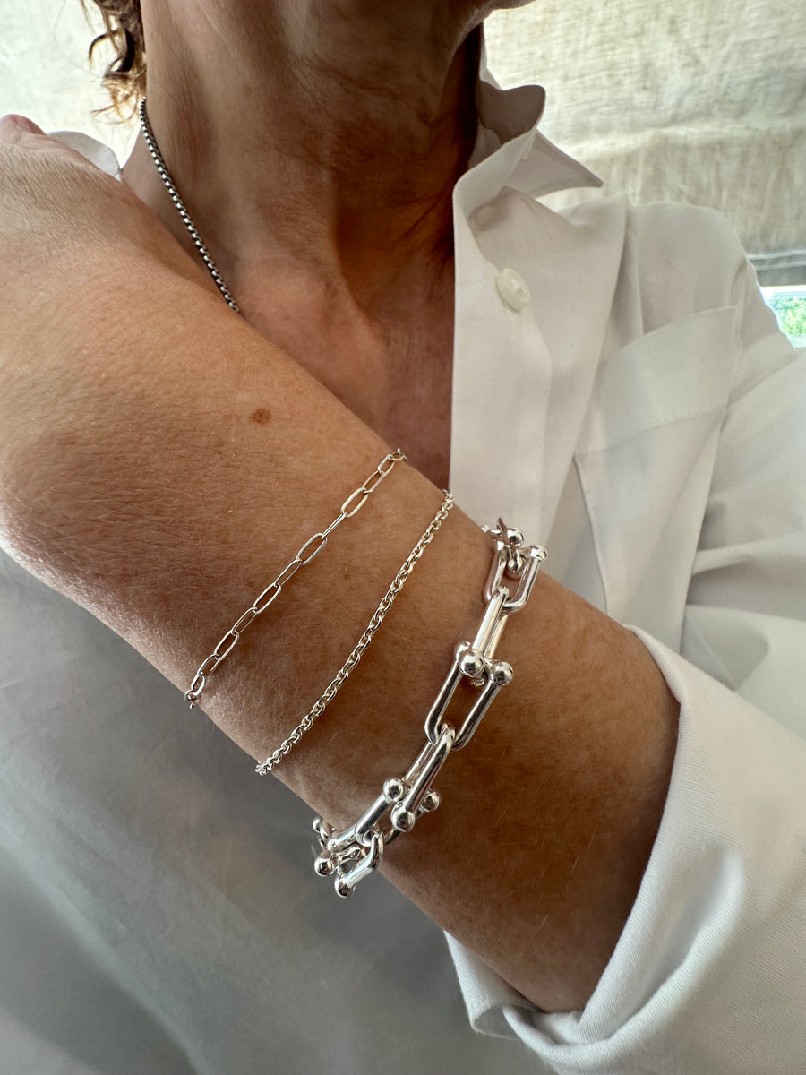 Sterling Silver Luxury Ulink Chain Bracelet – ALKS Jewellery
