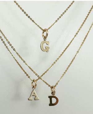 
                  
                    Gold filled Varsity Letter necklace
                  
                