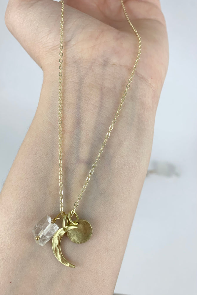
                  
                    3 in 1 Gold Filled Lunar Charm Necklace
                  
                