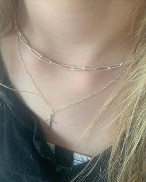 
                  
                    Sterling Silver Paperclip Necklace
                  
                