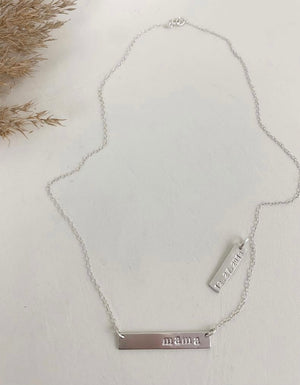 
                  
                    Custom Sterling Silver Horizontal Bar Necklace
                  
                