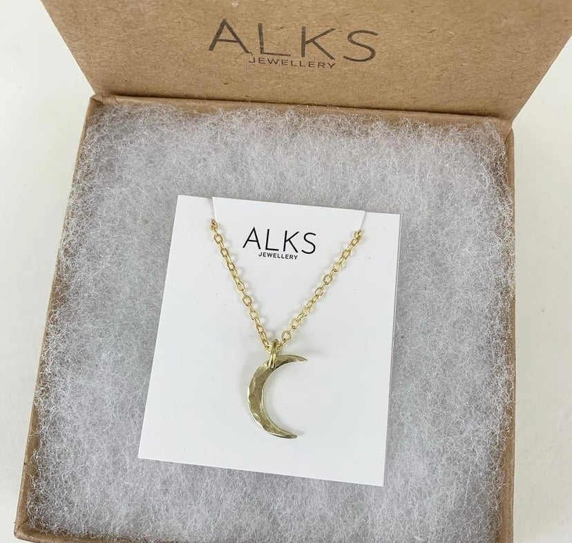 Gold Filled Crescent Moon Necklace