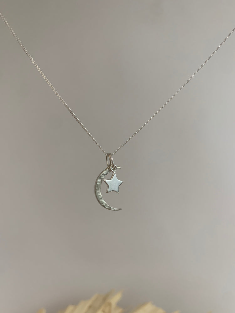 
                  
                    Sterling Silver Moon and Stars Necklace
                  
                