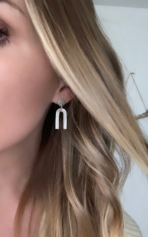 
                  
                    Sterling Silver Arch Earrings
                  
                