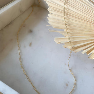 
                  
                    Gold Filled Dainty Paperclip Necklace
                  
                
