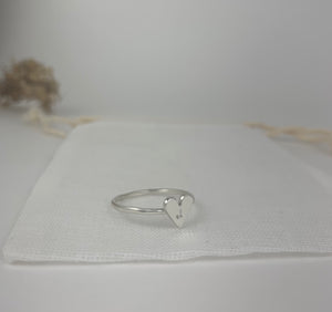 
                  
                    Custom Sterling Silver Initial Heart Ring
                  
                